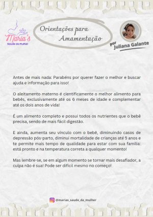 Bônus – Orientações Amamentação Bônus - Orientações Amamentação